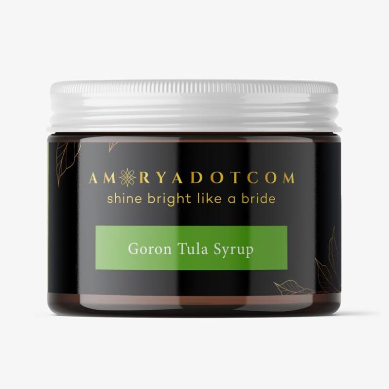 Goron tula syrup (2 tbs of syrup and one seed of goron tula chewed)